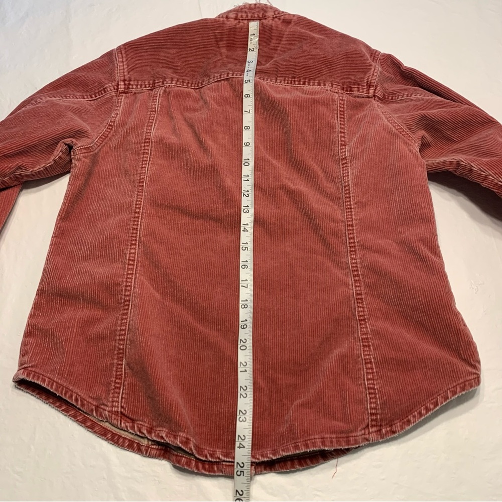 Harley Davidson Red Corduroy Snap Button Shirt Jacket Women’s Medium - Picture 6 of 7
